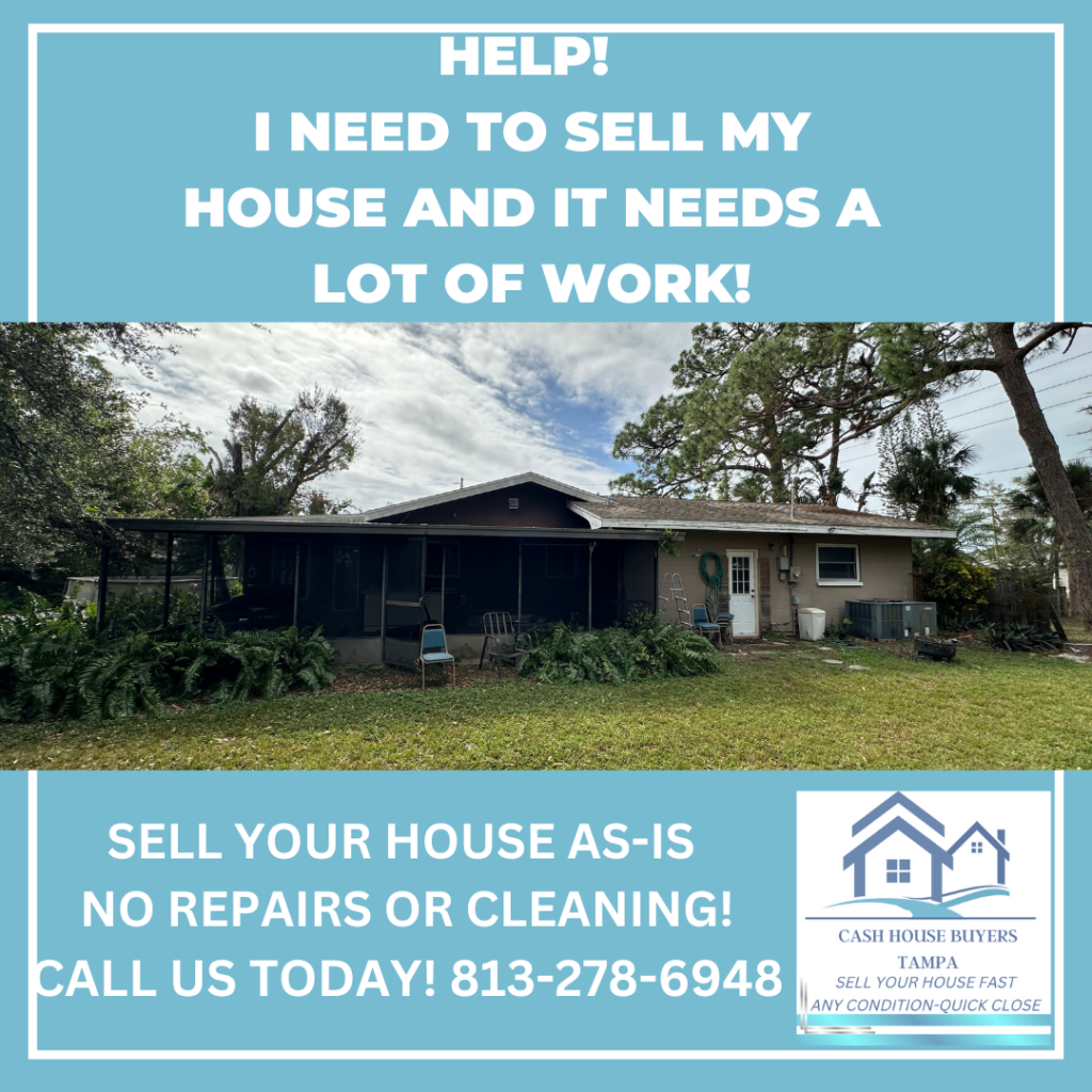 sell your house as is no repairs needed!